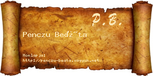 Penczu Beáta névjegykártya